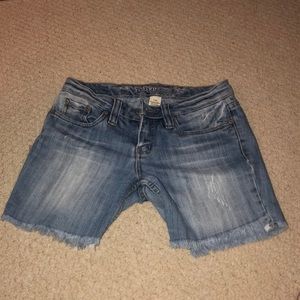 Denim cut off shorts